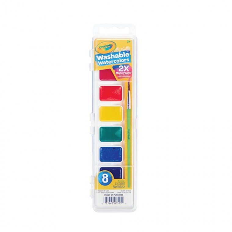 Bảng màu sơn màu nước Crayola kèm theo 8 cọ màu