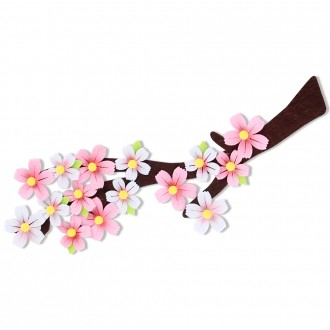 8000 Felt Cherry Blossom Branch Hai tông màu mới