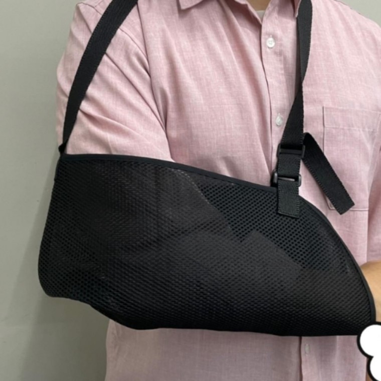 1 Máy Tính Cánh Tay Đen Đúc Vòng Cổ Orthosis Cánh Tay Sling Gãy Xương Bảo Vệ Đúc Tay Đúc Cánh Tay Cố Định Móc Treo