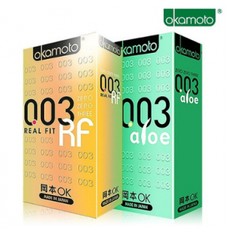 Okamoto 003 RF Real Fit 003 Bộ Lô Hội 16 Miếng Cung Cấp Thiết Bị Tránh Thai