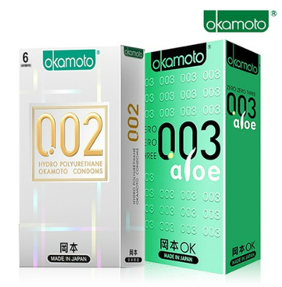 Okamoto 002 Hydro 003 Bộ Lô Hội 16 Miếng Dụng Cụ Tránh Thai