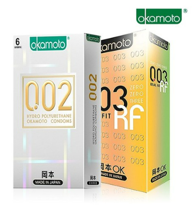 Okamoto 002 Hydro 003 Real Fit Set 16 Miếng Dụng Cụ Tránh Thai