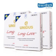 Unidus Long Love 36p 12 miếng 3 hộp Đồ dùng tránh thai Long Love