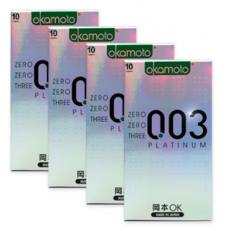 Okamoto 003 Platinum 40p 10 miếng 4 hộp cung cấp dụng cụ tránh thai