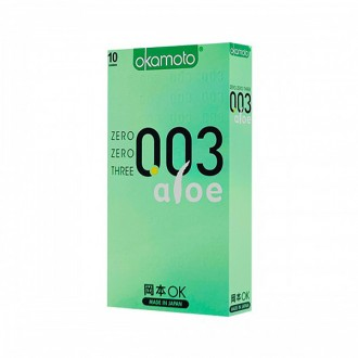 Okamoto 003 Lô Hội Siêu Mỏng 10 Miếng Tránh Thai Cung Cấp Độ Ẩm Cho Nữ