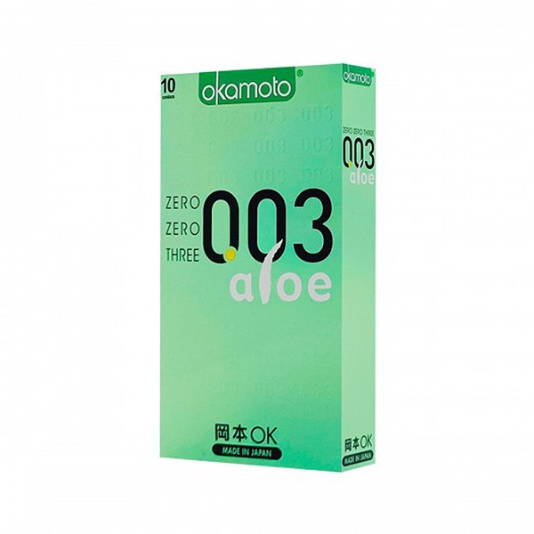 Okamoto 003 Lô Hội Siêu Mỏng 10 Miếng Tránh Thai Cung Cấp Độ Ẩm Cho Nữ