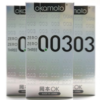 Okamoto 003 Original 30p 10 miếng 3 hộp cung cấp dụng cụ tránh thai