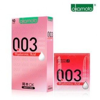 Okamoto 003 Axit Hyaluronic 10 Miếng Dưỡng Ẩm Tránh Thai Thiết Bị Cung Cấp Cho Phụ Nữ