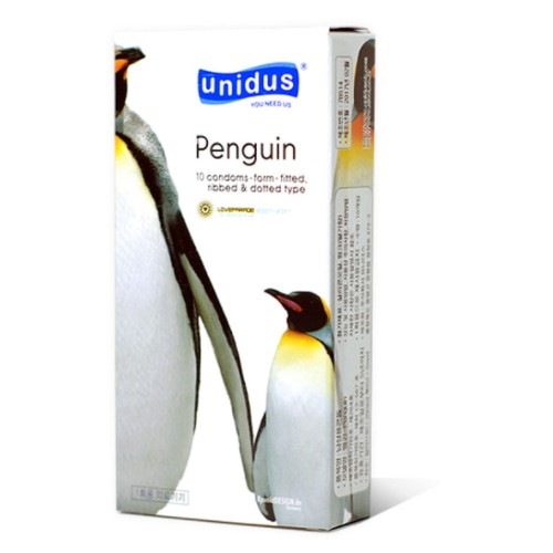 Unidus Ultra Peeling Penguin 10 chiếc Nhẫn nhô ra hương dâu tây Thiết bị tránh thai Cung cấp thiết bị tránh thai