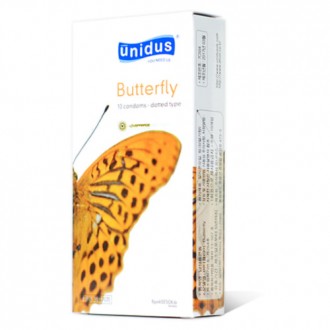 Unidus Ultimate Butterfly Butterfly 10 chiếc Dâu Thơm Chấm Nhô Ra Thiết Bị Tránh Thai Tiếp Liệu