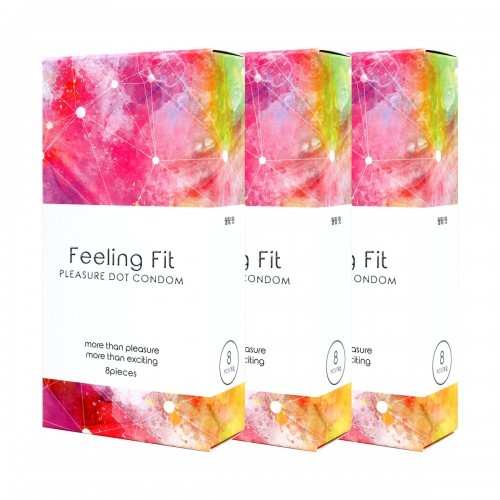 Cao Su Hàn Quốc Peeling Fit Pleasure Dots 8 Miếng 3 Hộp