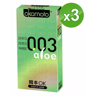 Okamoto Aloe 003 Siêu mỏng 10 miếng 3 hộp