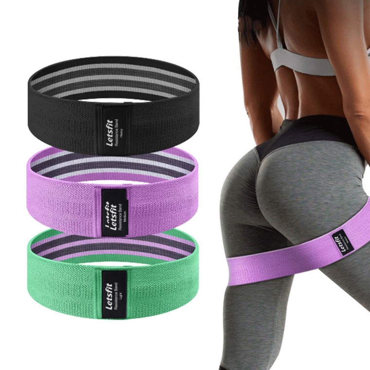 Bộ 3 dây đeo hông Letsfit Squat Hip Up Bài tập sức mạnh phần dưới cơ thể