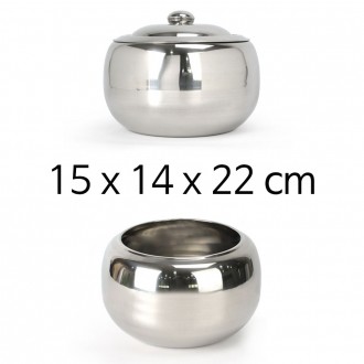 Inox cũ 15x14x22cm 1p