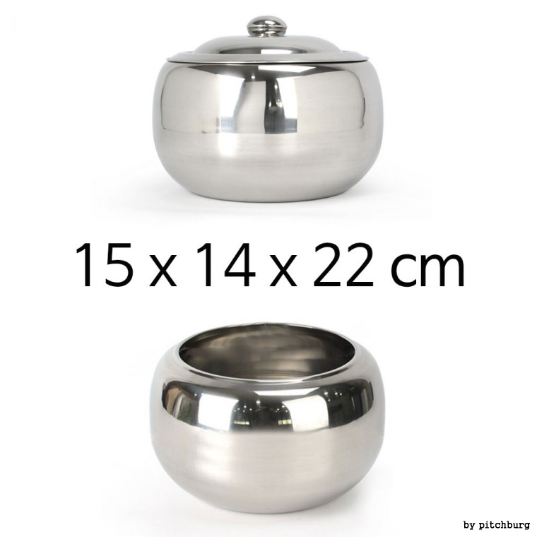 Inox cũ 15x14x22cm 1p