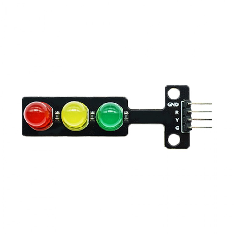 LD-001 Arduino đèn giao thông 8mm LED module giao thông giáo dục mã hóa giáo dục Bộ khung bật tắt đèn pha thanh cảnh báo