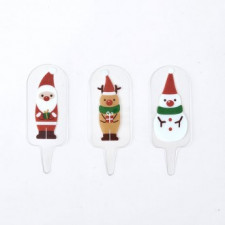 Bộ 3 món bánh muffin trang trí giáng sinh mini hình ông già Noel