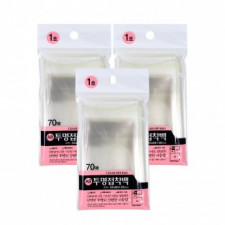 Túi Dính Trong Suốt Số 1 (60x80+30mm 70 tờ) - 3 Túi Dính Trong Suốt Bao Bì Vinyl Dán Vinyl Trong Suốt Túi Nhựa Quà Tặng Vinyl