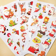 Bộ 5 nhãn dán trang trí giáng sinh dài Dakku giao hàng ngẫu nhiên