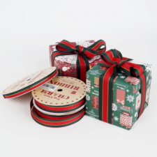 Dây Ruy Băng Gói Quà Ruy Băng Guchuuri 15mm x 15y Giáng Sinh