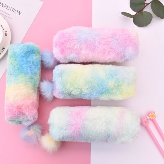 Sản phẩm tốt Hộp đựng bút lông cầu vồng Hộp đựng bút lông dễ thương Túi đựng quà sinh nhật