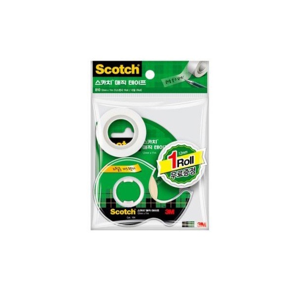 Scotch Magic Tape 104a 12mmx11m (1 sản phẩm chính, 2 cuộn nạp lại)