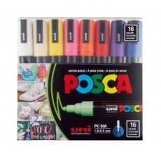 Bộ bút viết dấu POSCA Mitsubishi 5M 16 màu PC5M16C