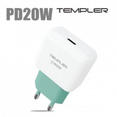 Sạc Templar PD 20W 1 cổng (sạc PD, sạc loại C, sạc điện thoại, sạc điện thoại, sạc 1 cổng, sạc adapter)