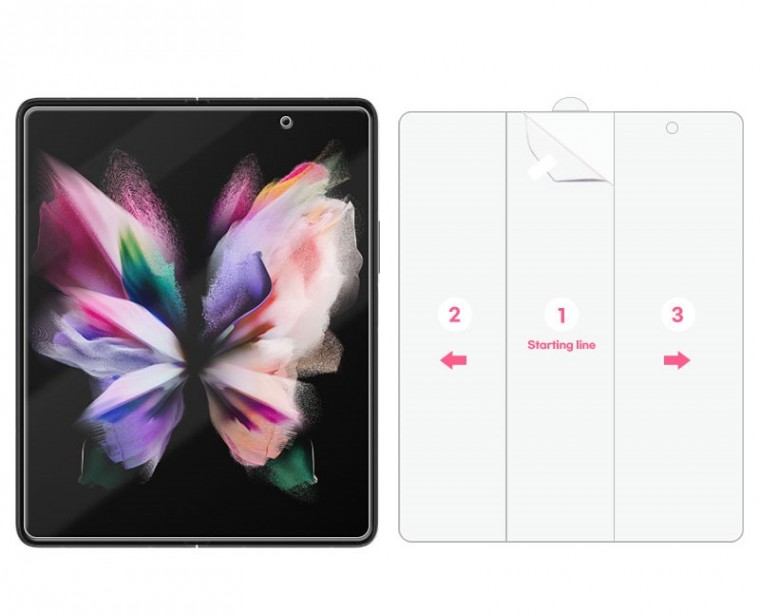 Galaxy Z Fold 3 Z Fold 3 TPU phủ toàn bộ urethane Phim bảo vệ màn hình bên trong tự phục hồi 2 tấm