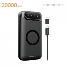 [Hicell] Pin phụ Drion 20000mAh sạc không dây 5W cáp loại C 2in1 iPhone 8 pin giới tính