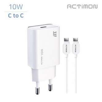 [Hicell] Sạc gia đình Actimon 10W Cáp CtoC cổng C tháo rời 2A 5V loại C