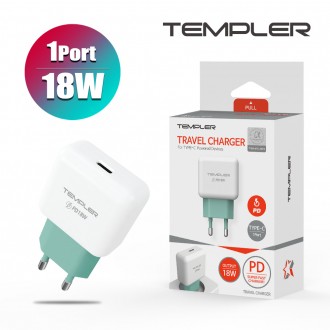 Sạc Templar PD 18W 1 cổng (sạc PD loại C sạc điện thoại di động sạc điện thoại sạc sạc nhanh)