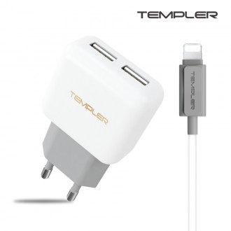 Bộ sạc 2 cổng 8 pin Templar 2.1A (sạc 2 cổng 2 cổng sạc 2.1A sạc điện thoại di động adapter sạc điện thoại)