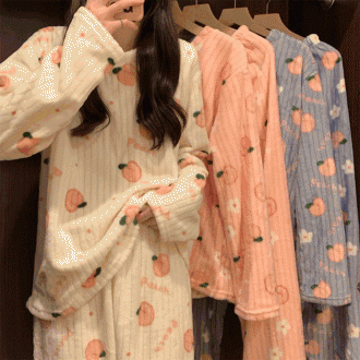 (Công ty TNHH BK) Bộ Pajama sợi nhỏ Daisy Peach