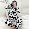 (Công ty TNHH BK) Bộ Pyjama Microfiber Bò Sữa Mùa Đông