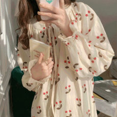 Tok Tok Cherry Pyjama Một Mảnh