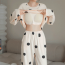 (Kèm mũ) Bộ pijama chấm bi