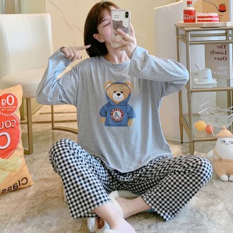 Bộ pyjama gấu hoodie