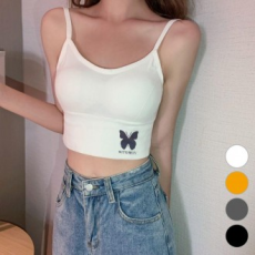 Áo ba lỗ dây bướm Áo crop top nội y không tay Áo lót crop top