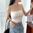 Candy U Crop Pad Cap String Tank Top Mũ bên trong Tank Top Crop bên trong Mũ không tay của phụ nữ Bên trong