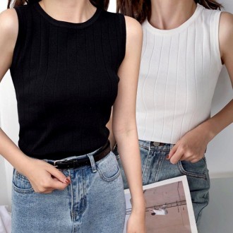 Áo ba lỗ cơ bản không tay bên trong dành cho nữ Áo thun không tay cơ bản dành cho nữ Áo crop top nữ không tay Na