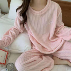 Nữ Microfiber Mềm Homewear Bộ Đồ Ngủ Ngủ Trên Đáy Bộ Tay Dài Quần Dài Pyjama Đảng 5 Màu