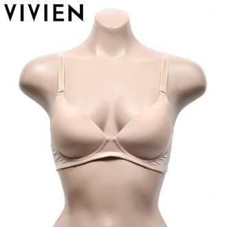 [Vivian] Basic Simple Basic Khuôn mẫu không dây B Cup Bra 0133ew