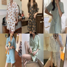 Bộ đồ ngủ Pyjama ngắn tay mùa hè dành cho nữ mặc nhà