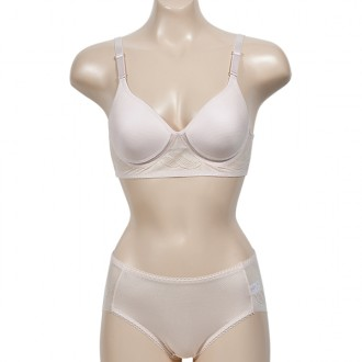 Cotton hữu cơ sợi tự nhiên full cup không dây rayon B cup bra quần lót 0018eg