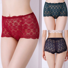 Nữ Nudie Liền Mạch Lưới Ren Nguyên Chất Gợi Cảm Cotton Thoải Mái Không Đường Vuông Size Lớn Quần Lót Quần Lót PT042