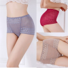 Nữ Nudie Liền Mạch Phối Ren Lưới Gợi Cảm Cotton Nguyên Chất Thoải Mái Không Đường Vuông Size Lớn Quần Lót PT040