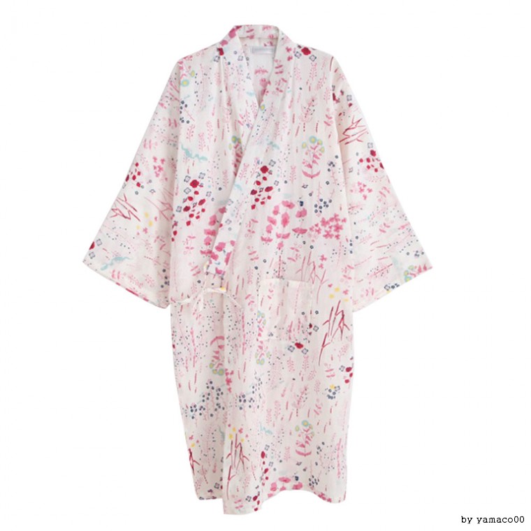 Bộ đồ ngủ nữ Asuka Homewear Yukata Bộ đồ ngủ một mảnh Bộ đồ ngủ Áo choàng tắm