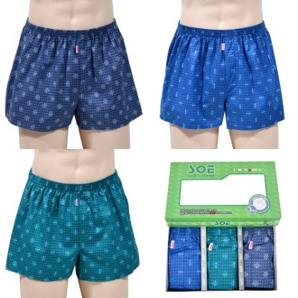 Chất liệu cotton mềm mại họa tiết gợi cảm quần đùi boxer nam hàng ngày 3 chiếc 0135ui