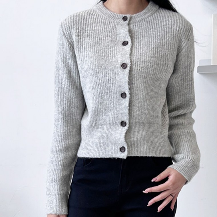 Áo cardigan dài tay nữ nữ mùa xuân thu đan cơ bản cơ bản hàng ngày Khách công sở